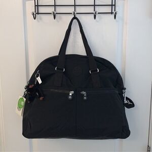 kipling Eugina Black Large Gym Travel Duffle Bag